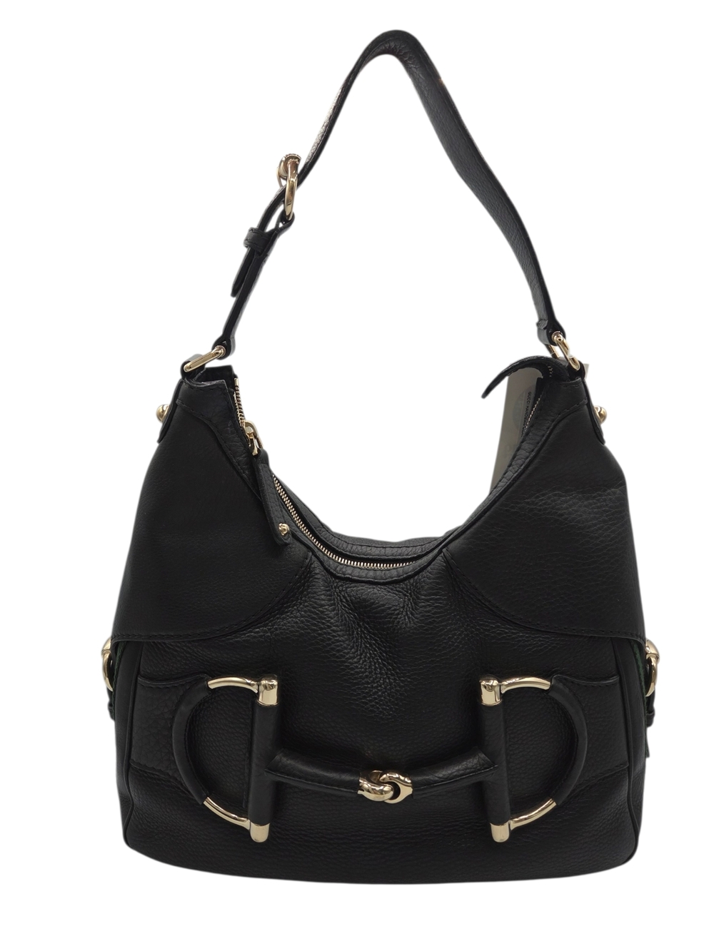 Gucci Leather Web Horsebit Heritage Hobo Bag